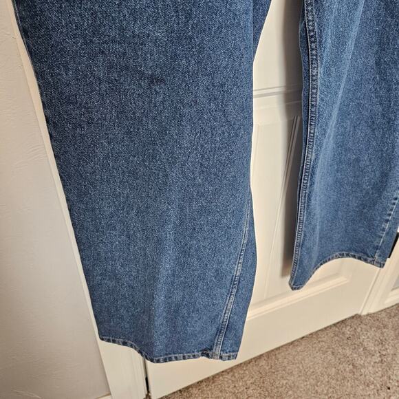 Vintage 90s Tommy Hilfiger Jeans Mens 42X30 Baggy Fit Wide Leg Denim Medium Wash - Picture 7 of 13